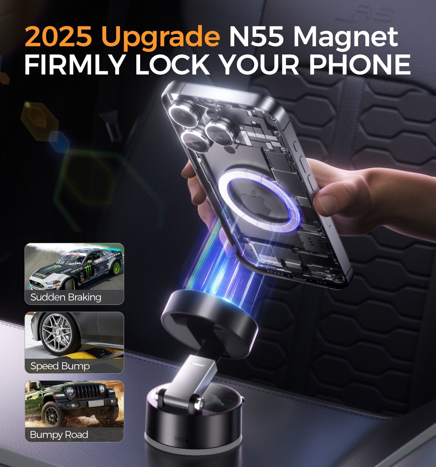 Upgraded Magnetic Phone Holder with 360° Rotation