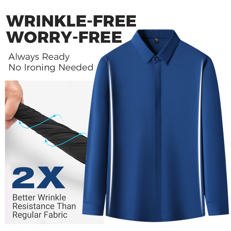 🔥2025 Hot Sale🔥Men's Wrinkle-Free Button-Down Shirt