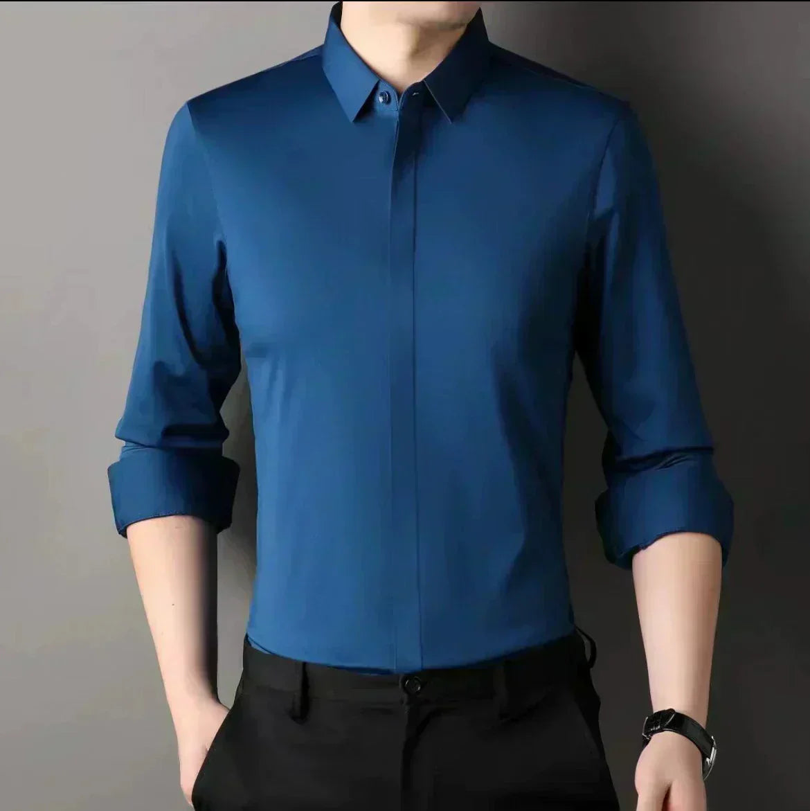 🔥2025 Hot Sale🔥Men's Wrinkle-Free Button-Down Shirt