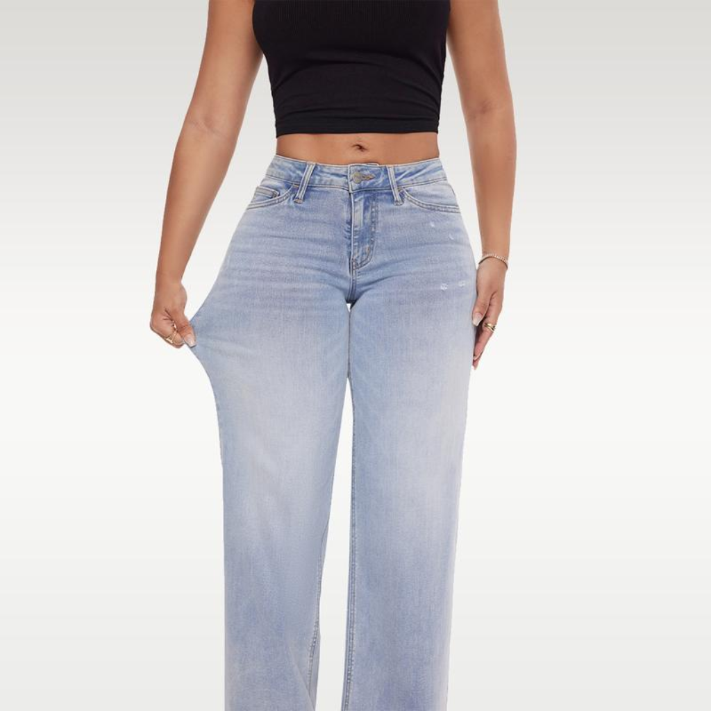 2025 New models Mid-Low Rise Stretch Wide-Leg Baggy Jeans