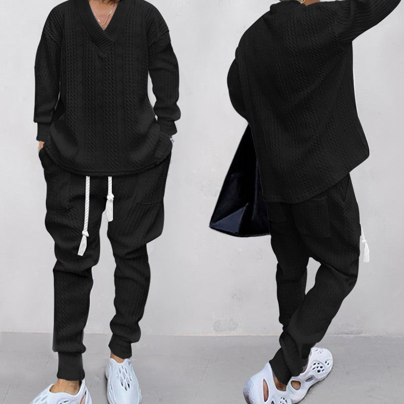 ⏳Time-limited Special⌛Men's 2-Piece V-Neck Baggy Sweatshirt & Joggers Set