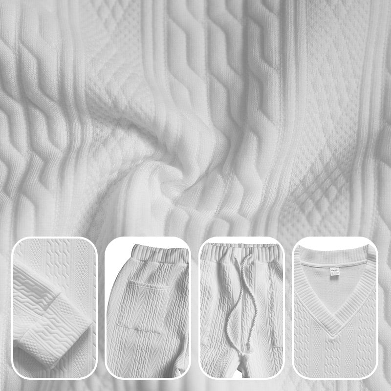 ⏳Time-limited Special⌛Men's 2-Piece V-Neck Baggy Sweatshirt & Joggers Set